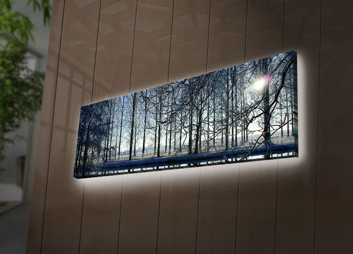 Wallity Lienzo Decorativo Iluminado con LEDs 30 x 90 cm Multicolor